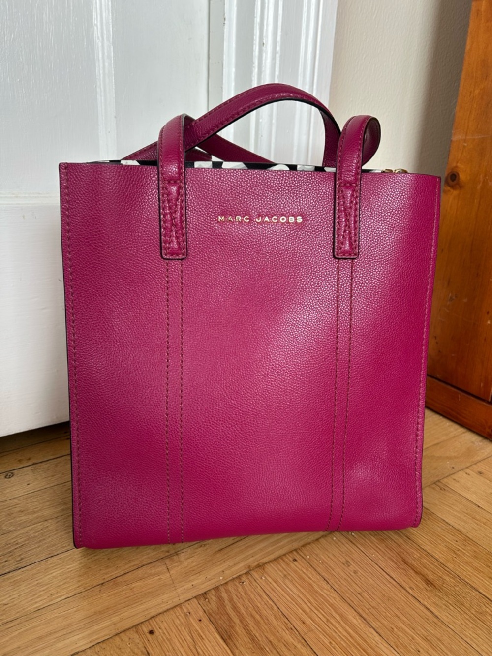 Marc Jacobs Fuchsia Pebbled Leather Tote